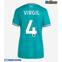Camisa de Futebol Liverpool Virgil van Dijk #4 Equipamento Alternativo Mulheres 2025-26 Manga Curta